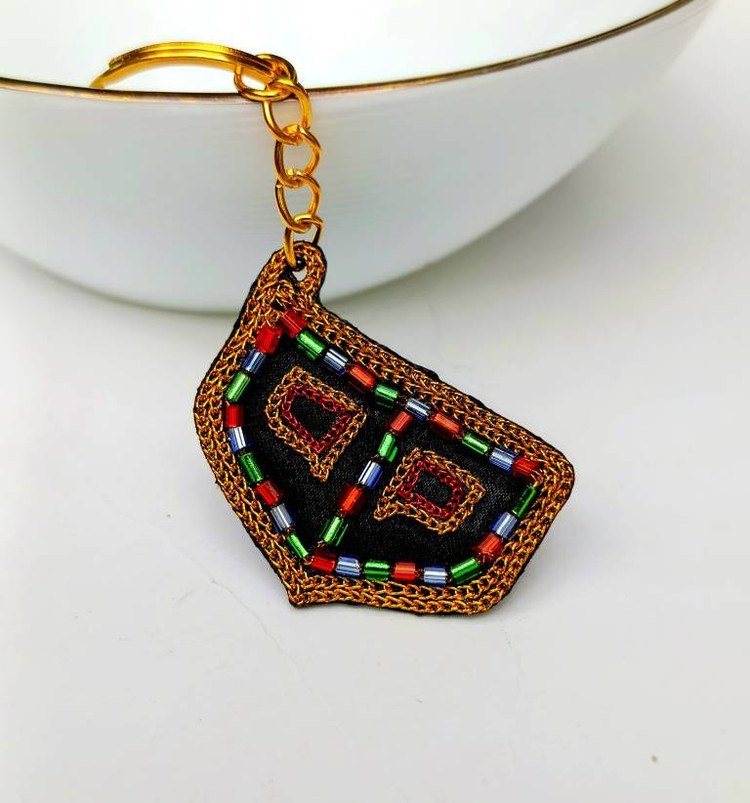 سرکلیدی برقع ملیله دوزی