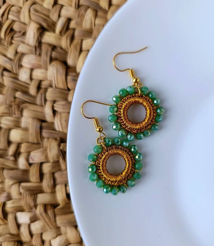گوشواره کریستال گلابتون